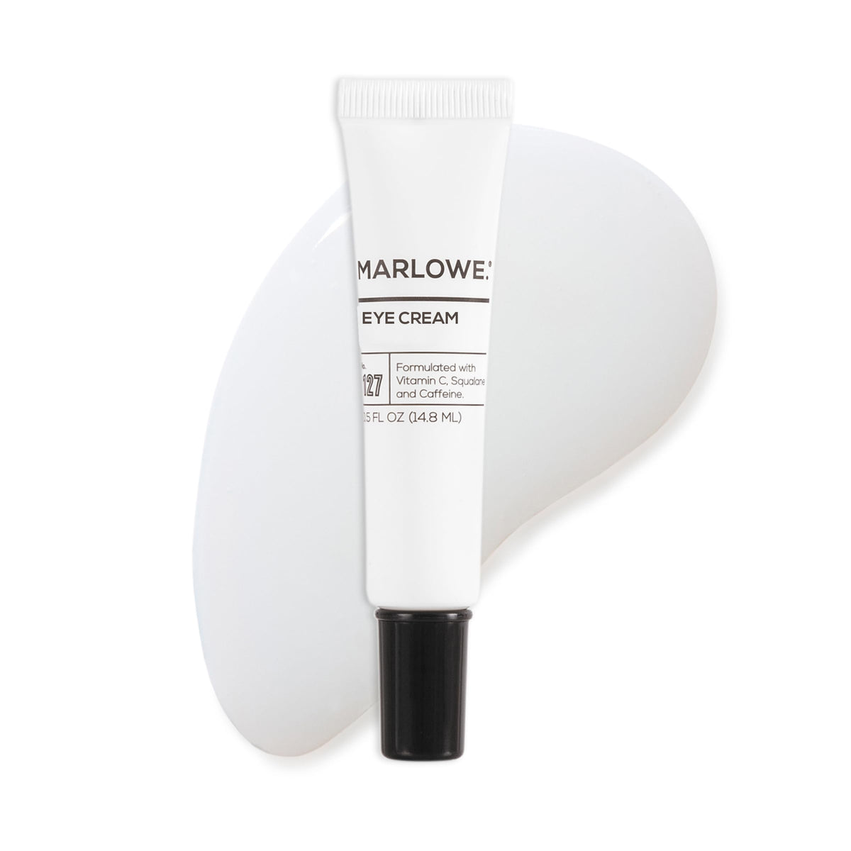 MARLOWE No. 127 eye cream tube front for targeted under-eye care