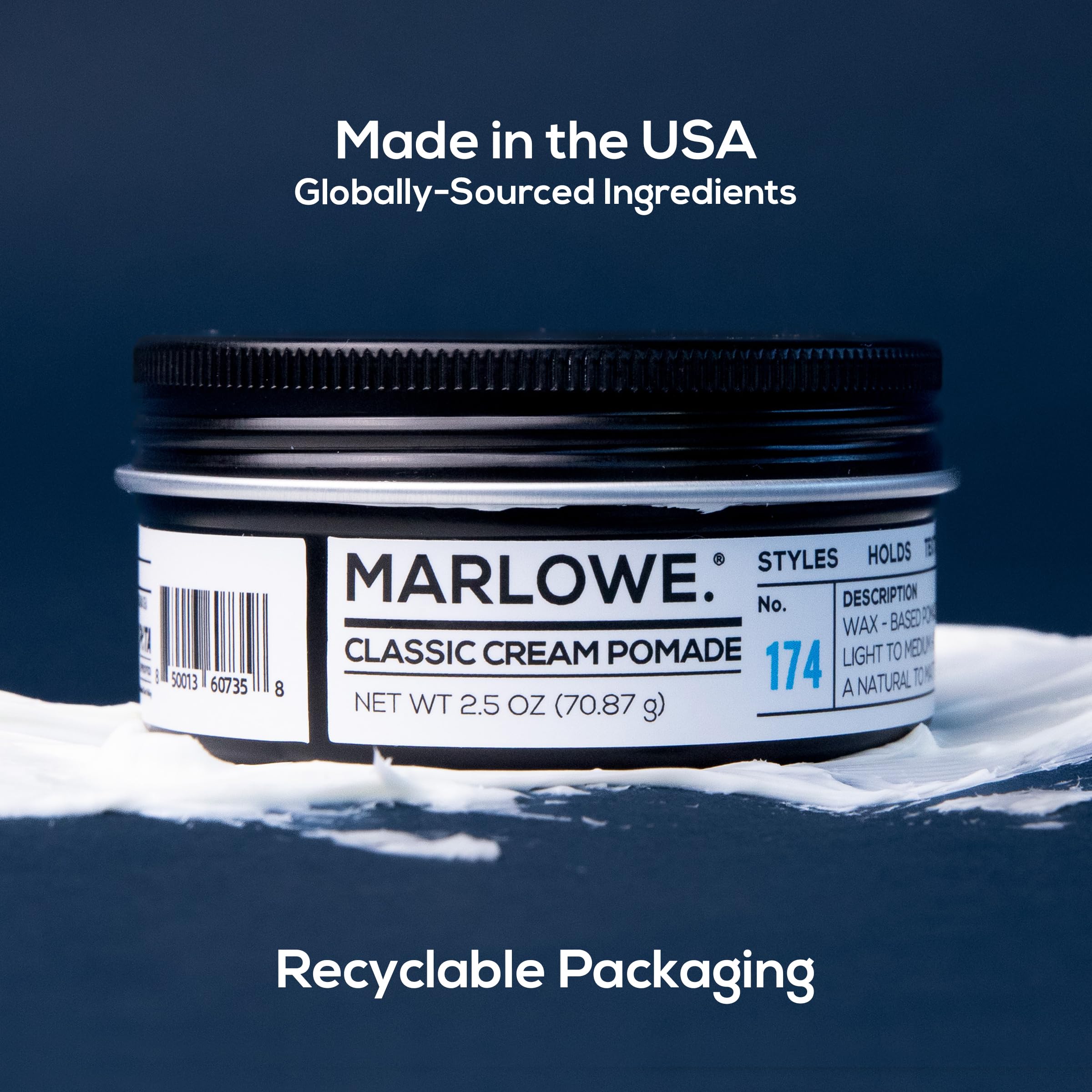 Ingredients coconut oil and shea butter nourish while styling with no harsh chemicals.