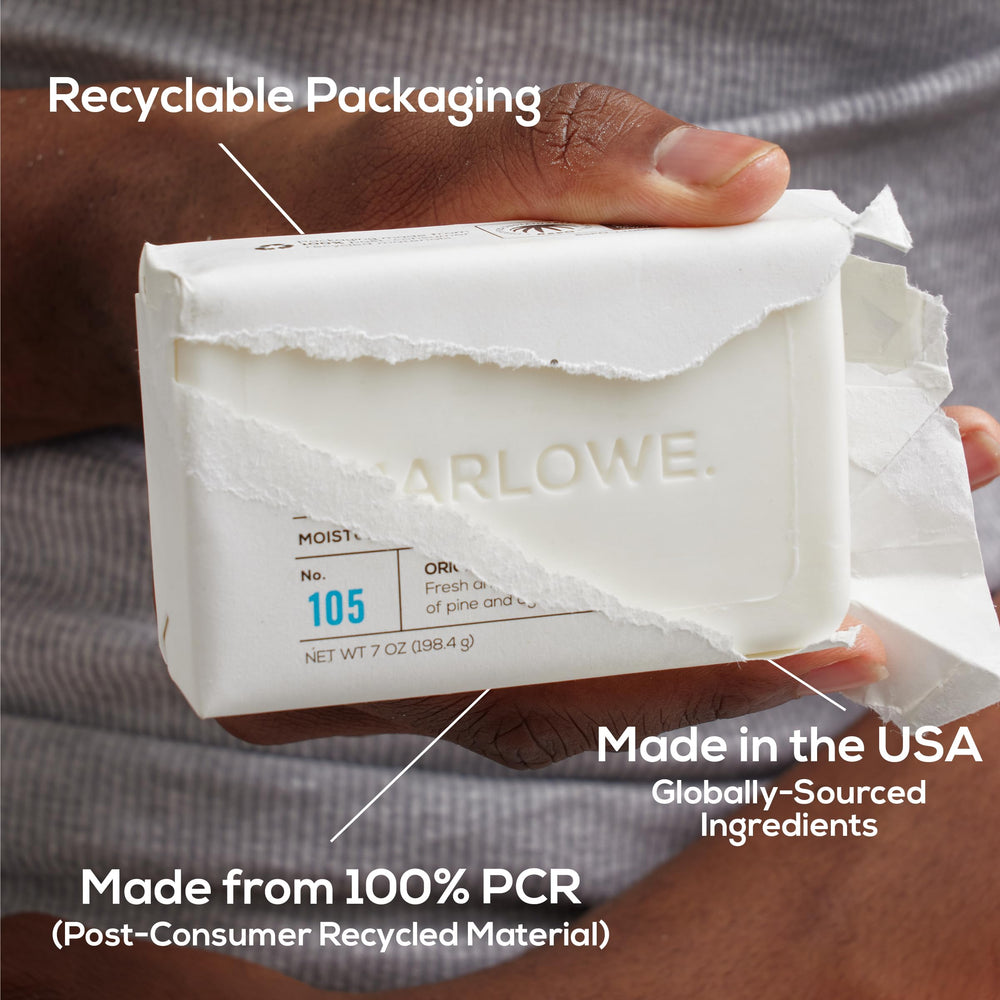 Made in USA Marlowe No.105 bar soap with globally sourced ingredients