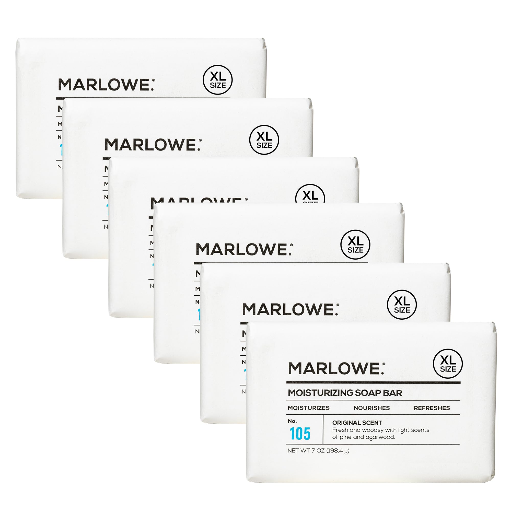 Marlowe No.105 bar soap for men delivers a rich lather for a refreshing cleanse.