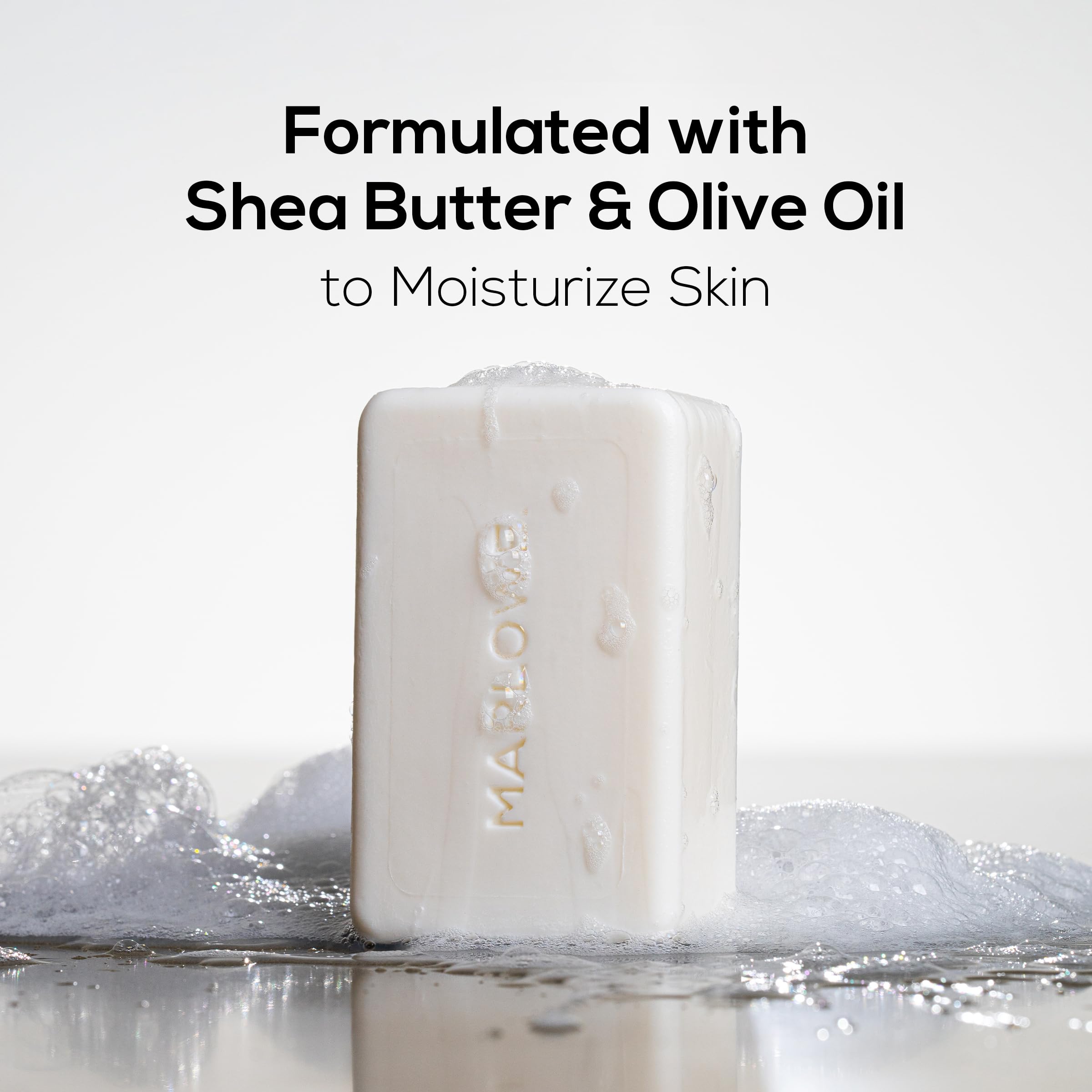 Marlowe No.105 bar soap with shea butter and olive oil for nourishing softness