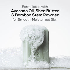 Hydration boost with avocado oil and shea butter in MARLOWE No.108 bar