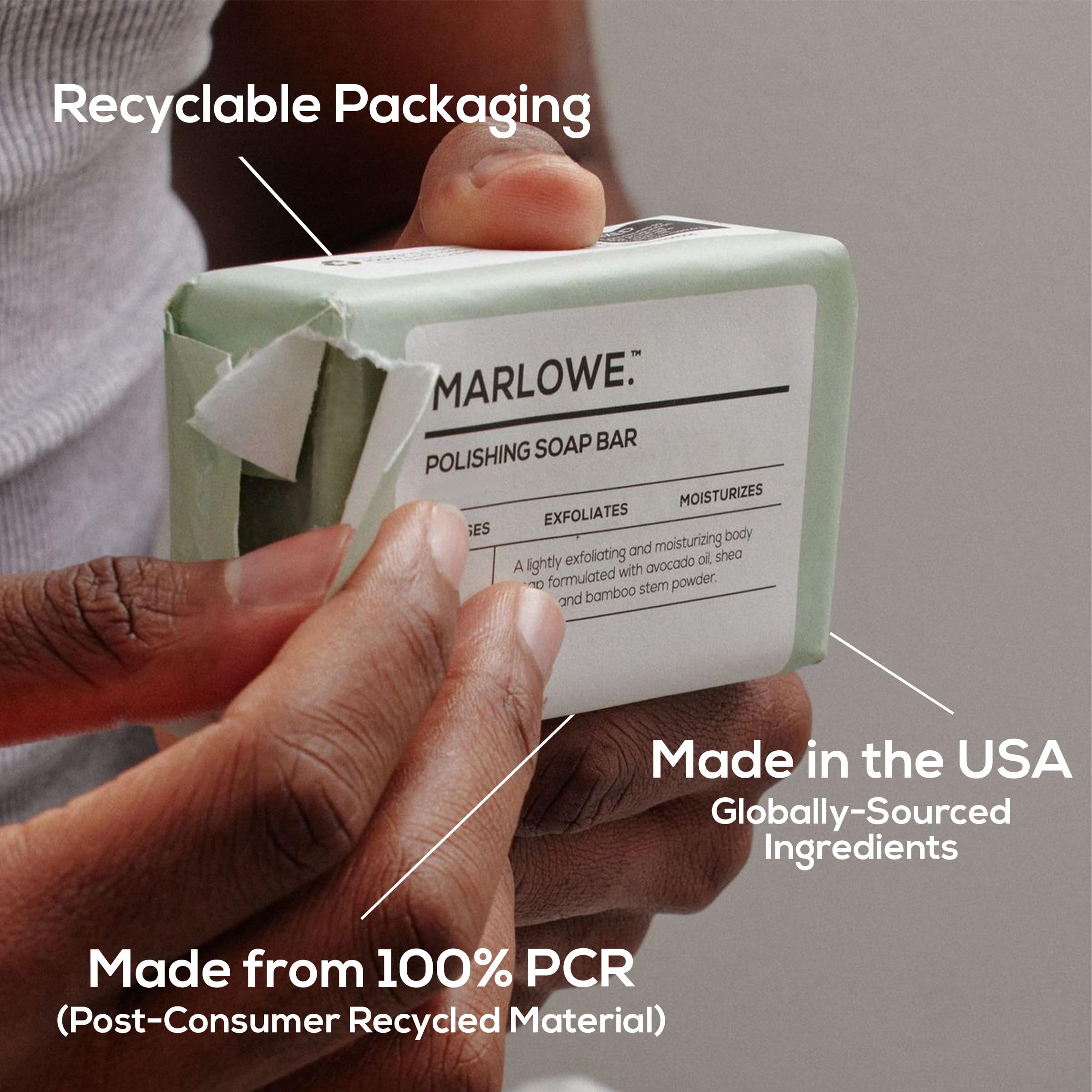 Made in USA MARLOWE No.108 bar ready for daily grooming