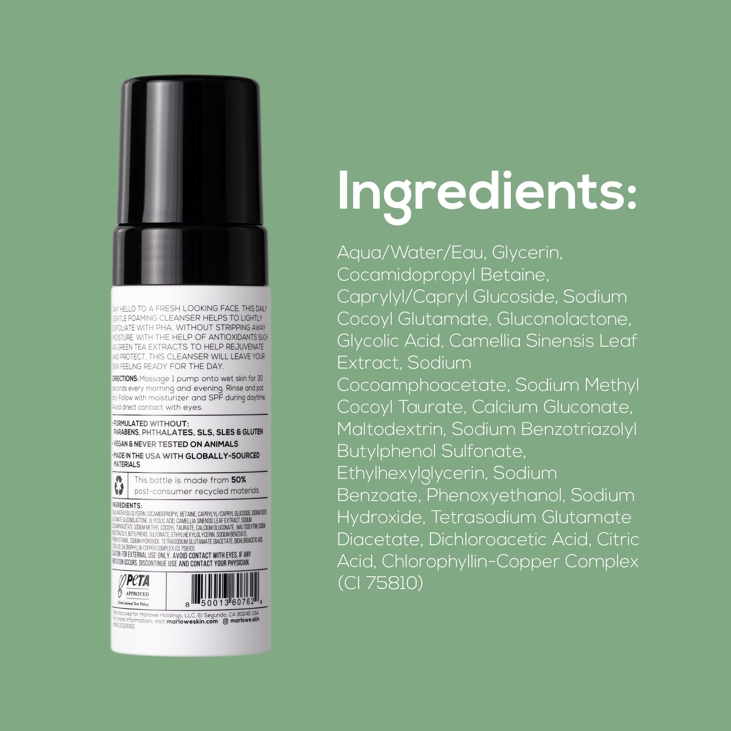 MARLOWE No. 129 bottle on clean surface suggesting a brighter, smoother skin feel.