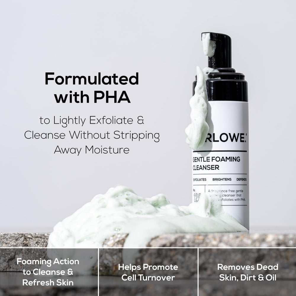 MARLOWE No. 129 foam close-up with light, gentle lather for cleansing.