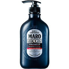 MARO 3D Volume Up shampoo bottle highlighting a volumizing formula for fuller-looking hair