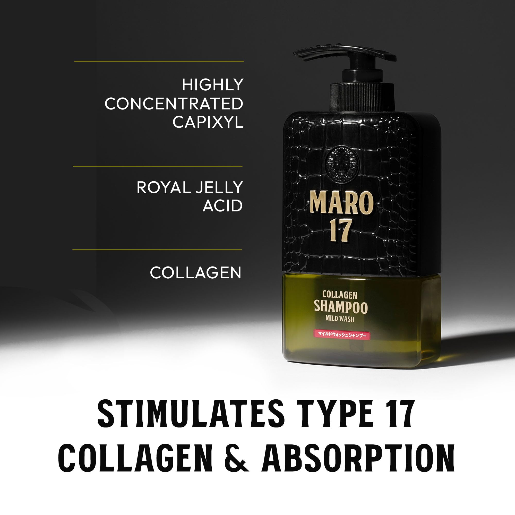 MARO17 collagen regeneration system nourishes the scalp for deeper absorption