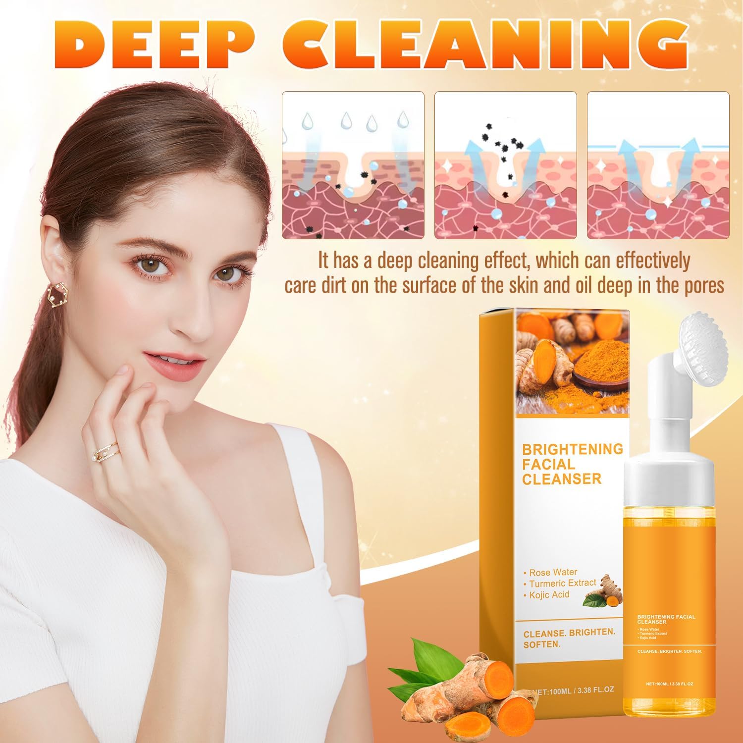 MAROJIEF turmeric set packaging highlighting skincare essentials