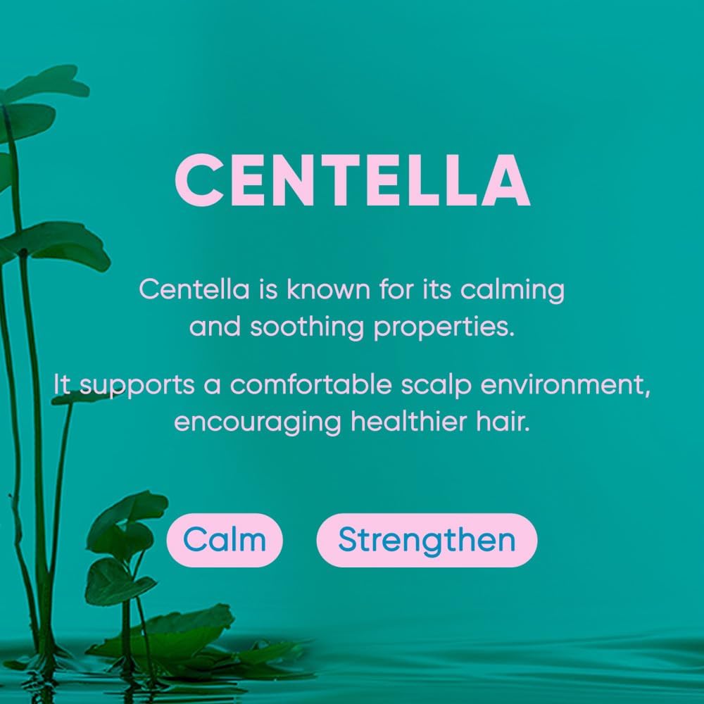 Mars Made Centella Shampoo Bar 2.0 centella plant close-up calming scalp benefits.