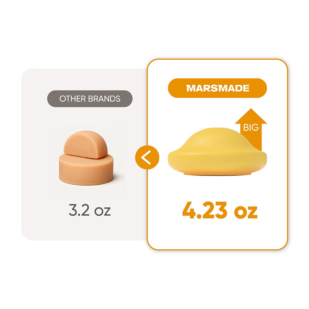 Mars Made Ginger Shampoo Bar suitable for all hair types cleanse and revive.