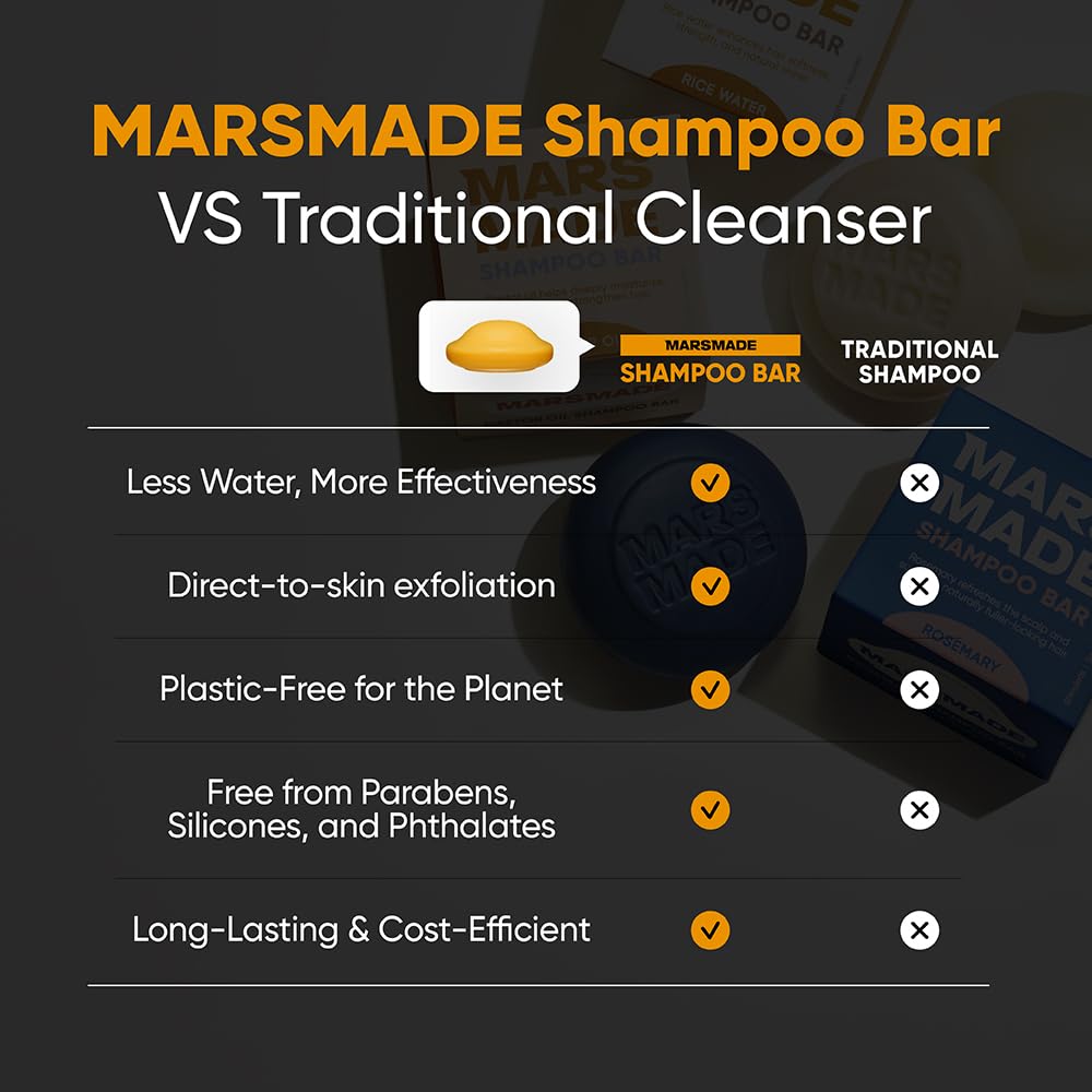 Mars Made Ginger Shampoo Bar bottle-free design reduces plastic waste.