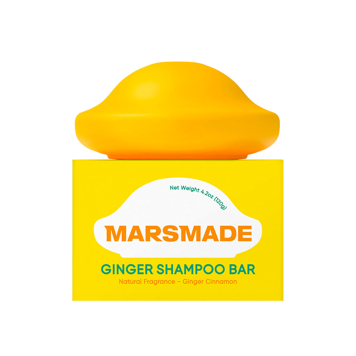 Mars Made Ginger Shampoo Bar energizes scalp for refreshed hair vitality.
