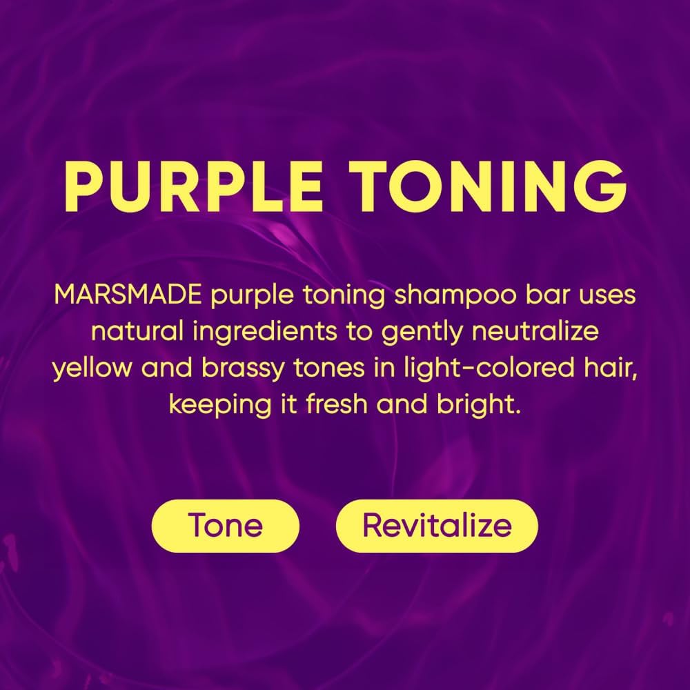 Mars Made Purple Toning Shampoo Bar brightens blonde tones with cool, brass-free results