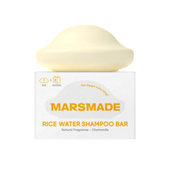 Mars Made Rice Water Shampoo Bar 120g packaging close-up highlights natural formula and sustainability