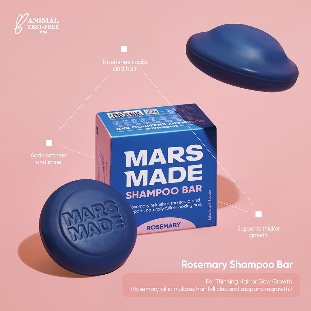 Mars Made Rosemary Shampoo Bar 2.0 after-use hair feels smooth and voluminous.