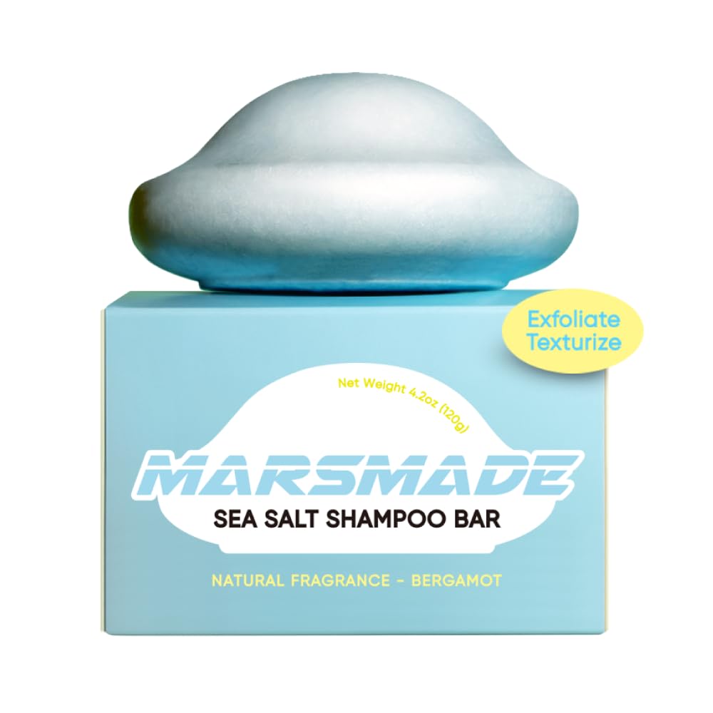 Mars Made Sea Salt Shampoo Bar appearance highlights bottle-free packaging and bar form