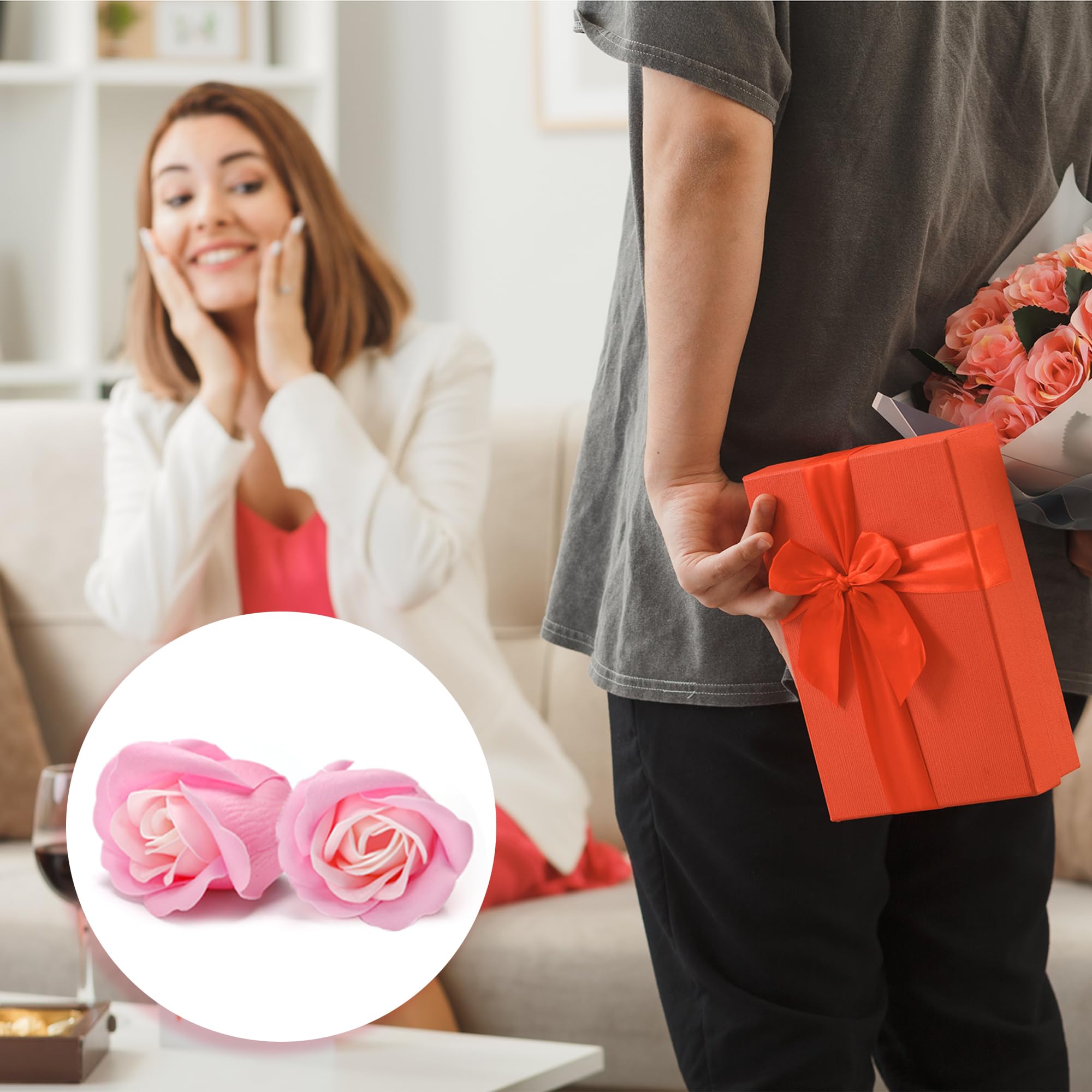 Marsrut pink decorative soap bouquet adds charm to events and gifts.