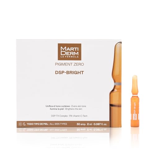 Application scene with Martiderm Pigment Zero DSP-Bright ampoules ready for use