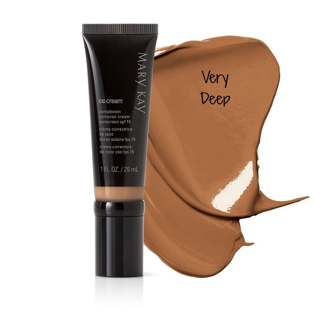 Mary Kay CC Cream SPF 15 Very Deep bottle for even skin tone and sun protection