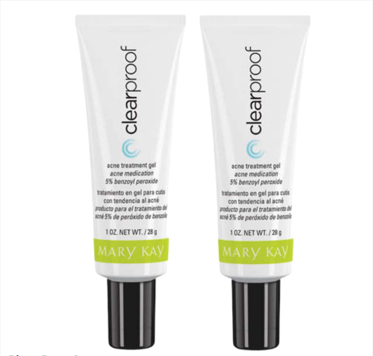 Mary Kay ClearProof acne treatment gel bottle used daily on blemishes.