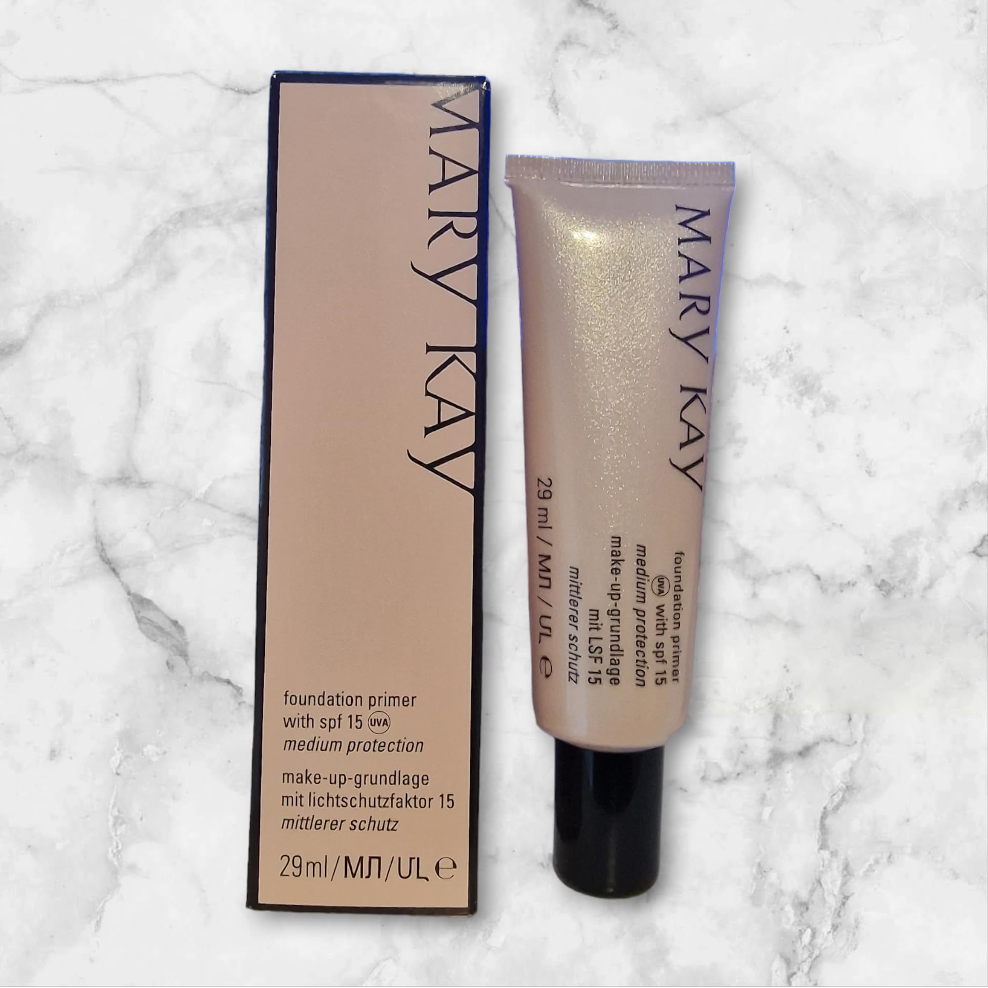 Mary Kay Foundation Primer SPF 15 application creates a smooth, even skin tone.