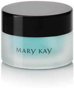Mary Kay Indulge Soothing Eye Gel fingertips application demonstrates cooling hydration for tired eyes.