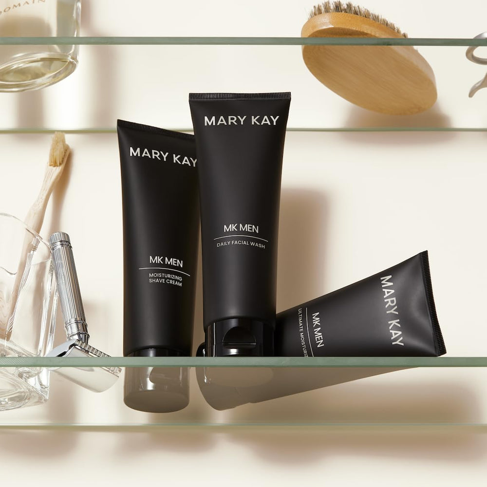 Mary Kay MK Men Advanced Facial Hydrator travel packaging for on-the-go care.