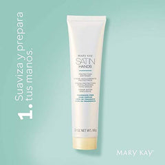 Mary Kay Satin Hands Nourishing Shea Cream applying on dry hands for hydration