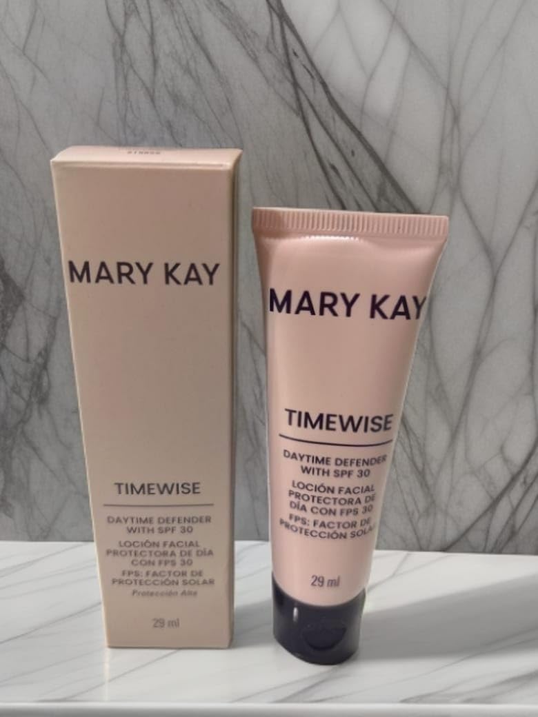 Mary Kay TimeWise Daytime SPF 30 packaging highlighting travel-friendly skincare.