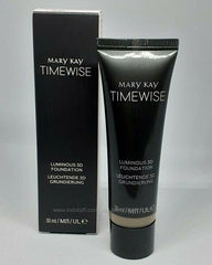 Swatch of Mary Kay TimeWise Luminous 3D Beige N150 showing neutral undertone