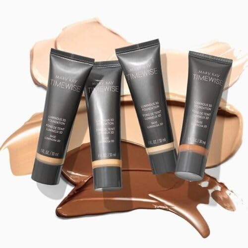 Packaging of Mary Kay TimeWise Luminous 3D Foundation with Ivory N160 label.