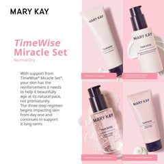 Mary Kay TimeWise Miracle Set Normal/Dry application steps illustrate a simple morning routine.