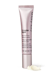 Mary Kay TimeWise Repair Volu-Firm Eye Renewal Cream texture closeup reveals creamy absorption.