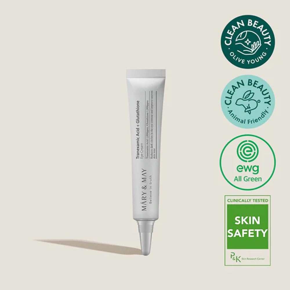Mary&May eye cream closeup texture emphasizes smooth, lightweight application