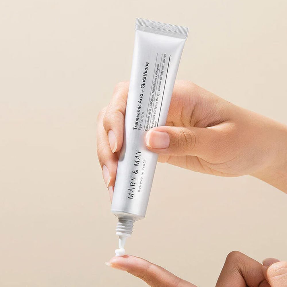 Mary&May eye cream daily routine use image promotes consistent care