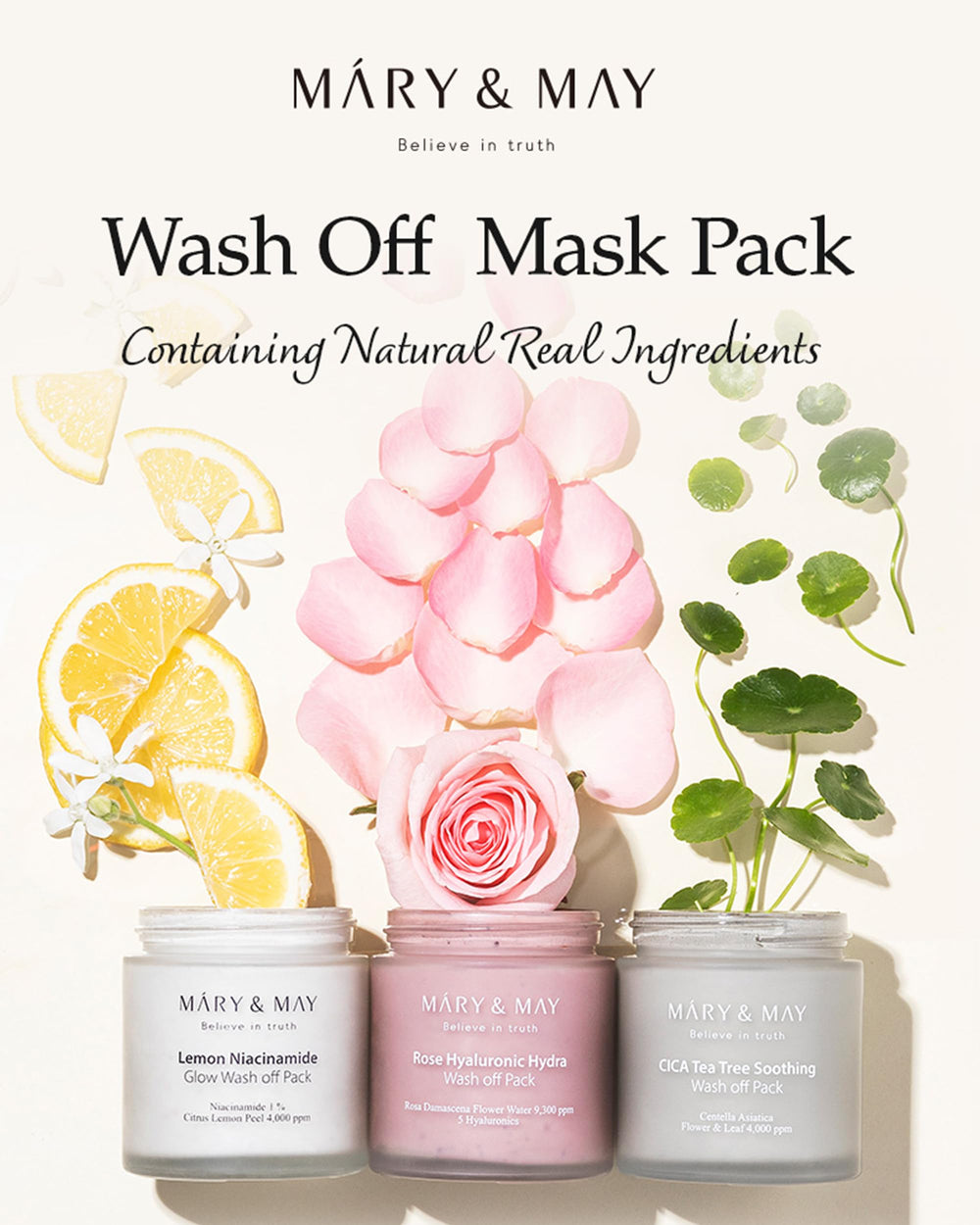 Mary&May hydrated soft skin after wash-off mask reveal