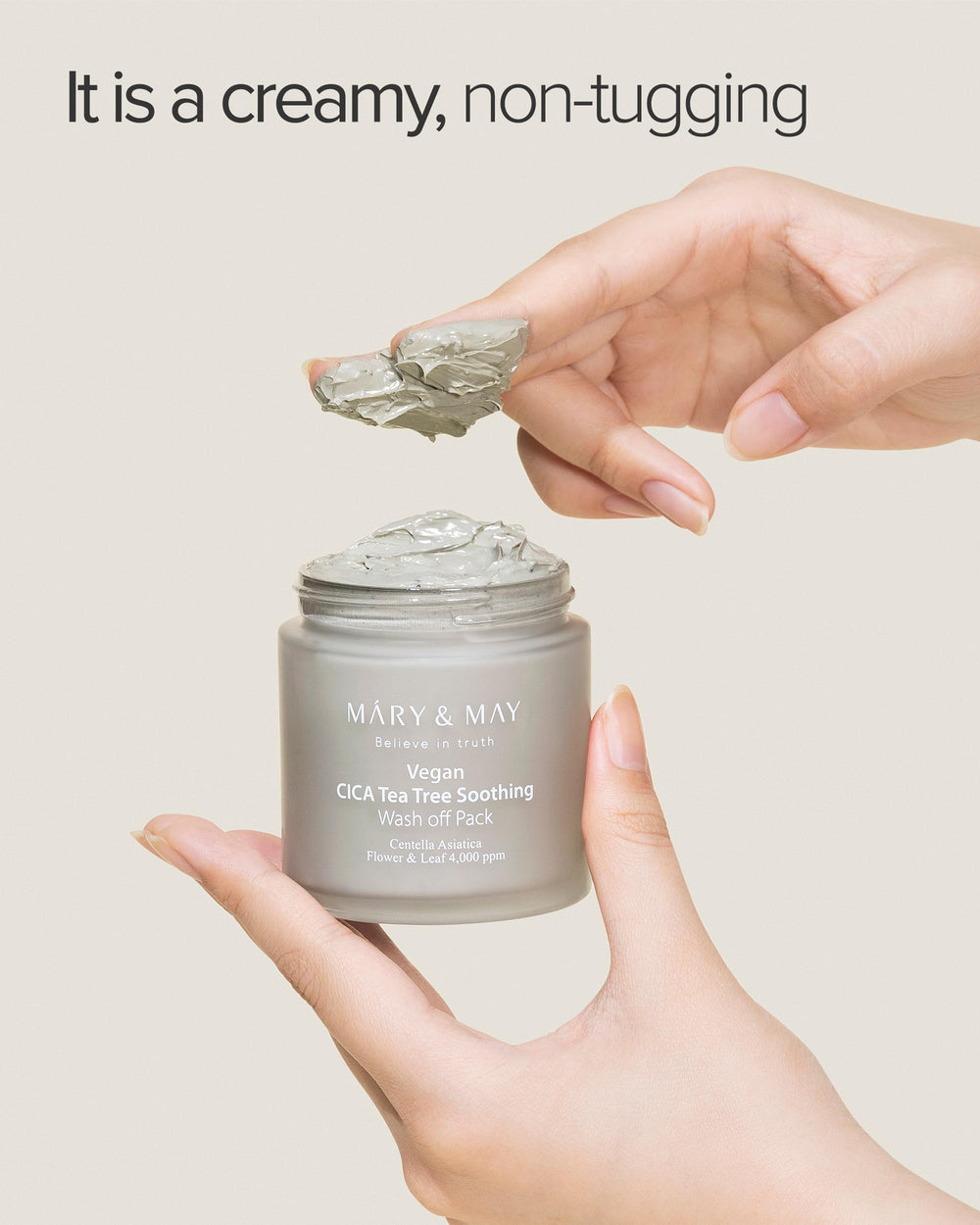 Mary&May night routine mask application for hydration and calm skin