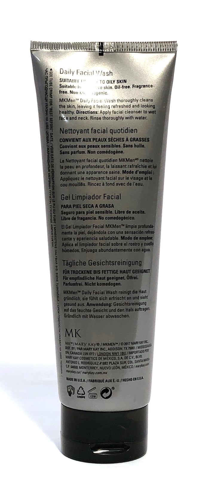 Mary Kay MK Men Daily Facial Wash lather texture close-up.