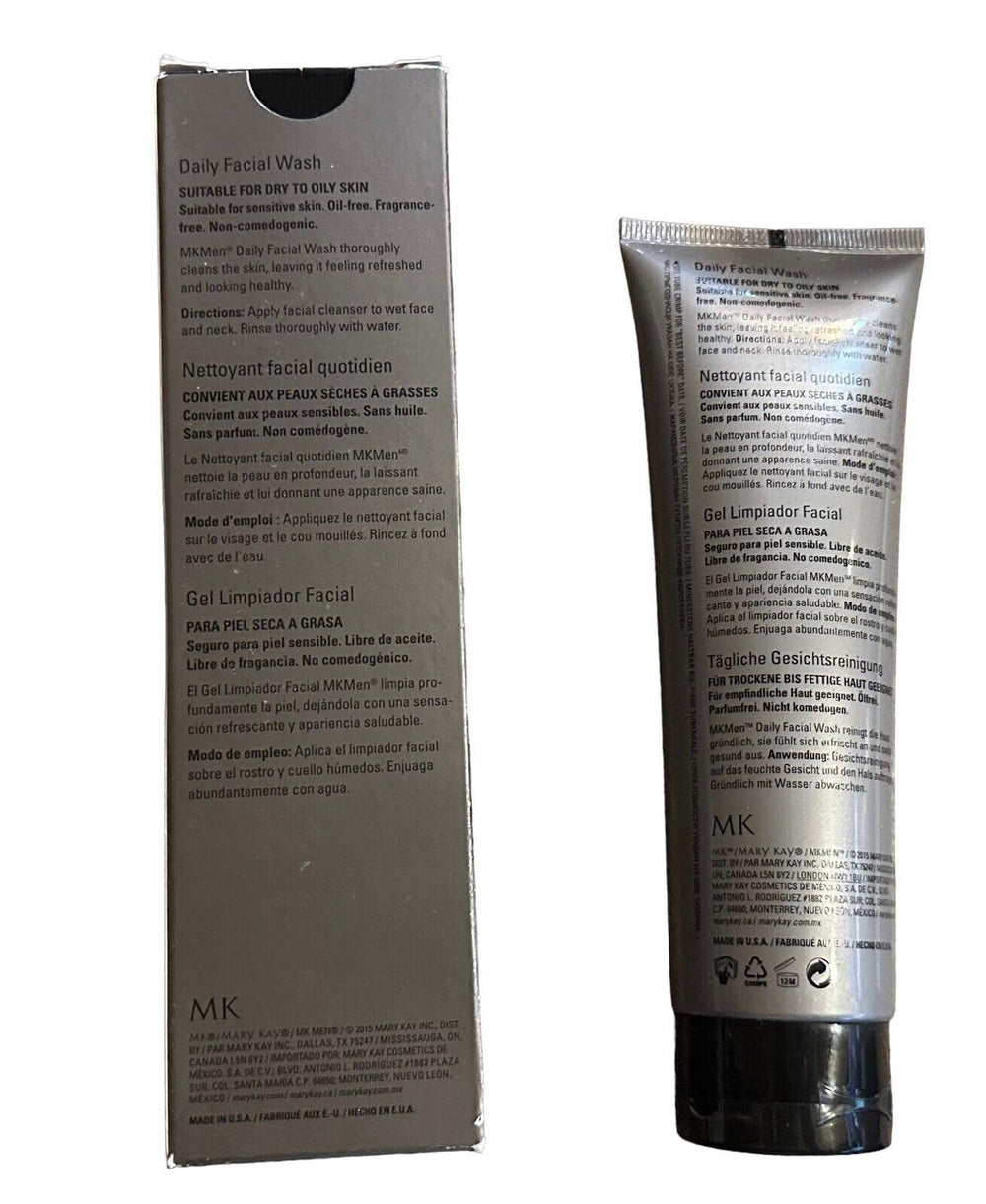 Mary Kay MK Men Daily Facial Wash packaging box and tube.