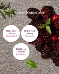 Mary&May Seoul Edition Idebenone Serum ingredients label features blackberry complex.