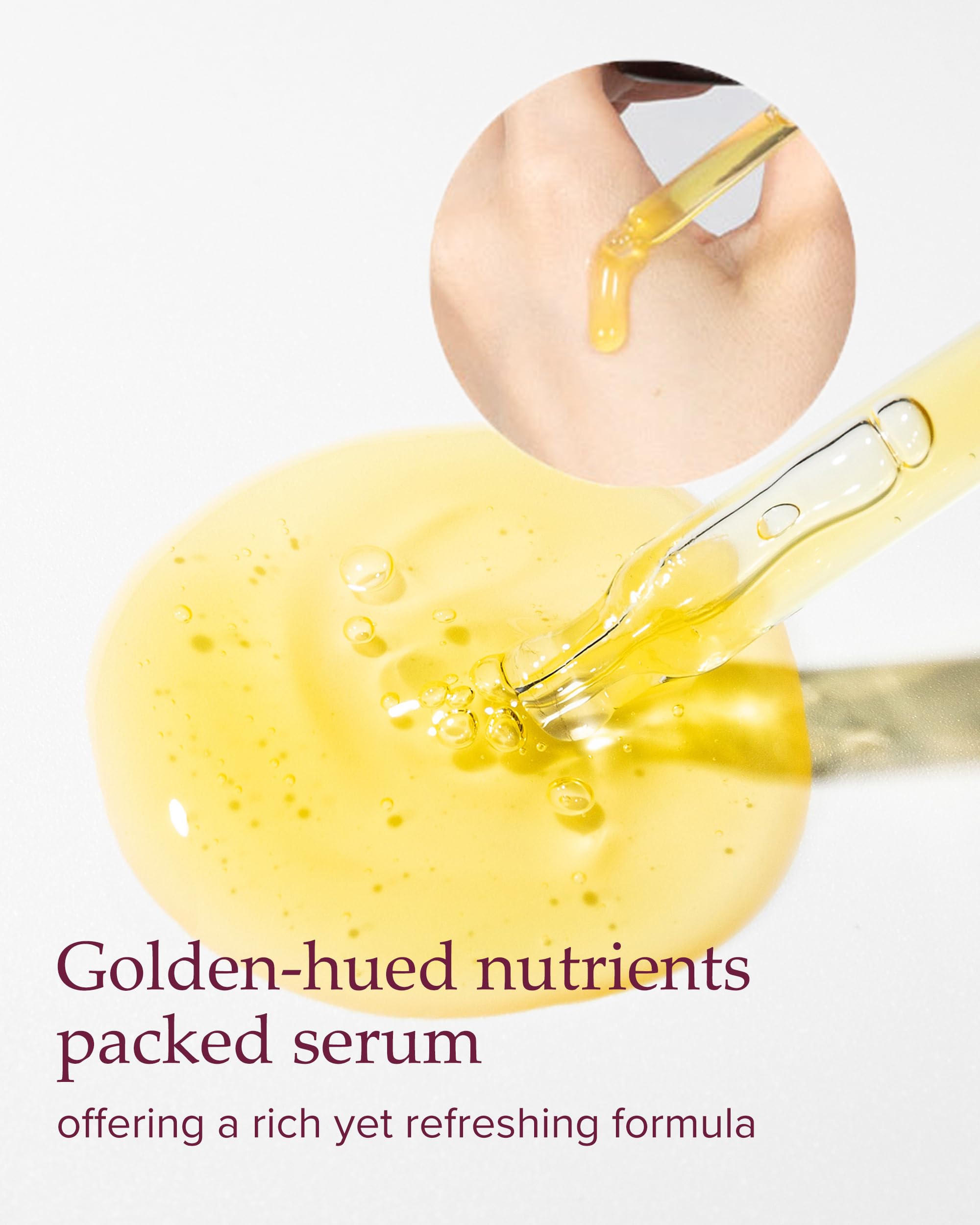 Mary&May Idebenone Serum texture on skin offers a smooth, non-greasy finish.