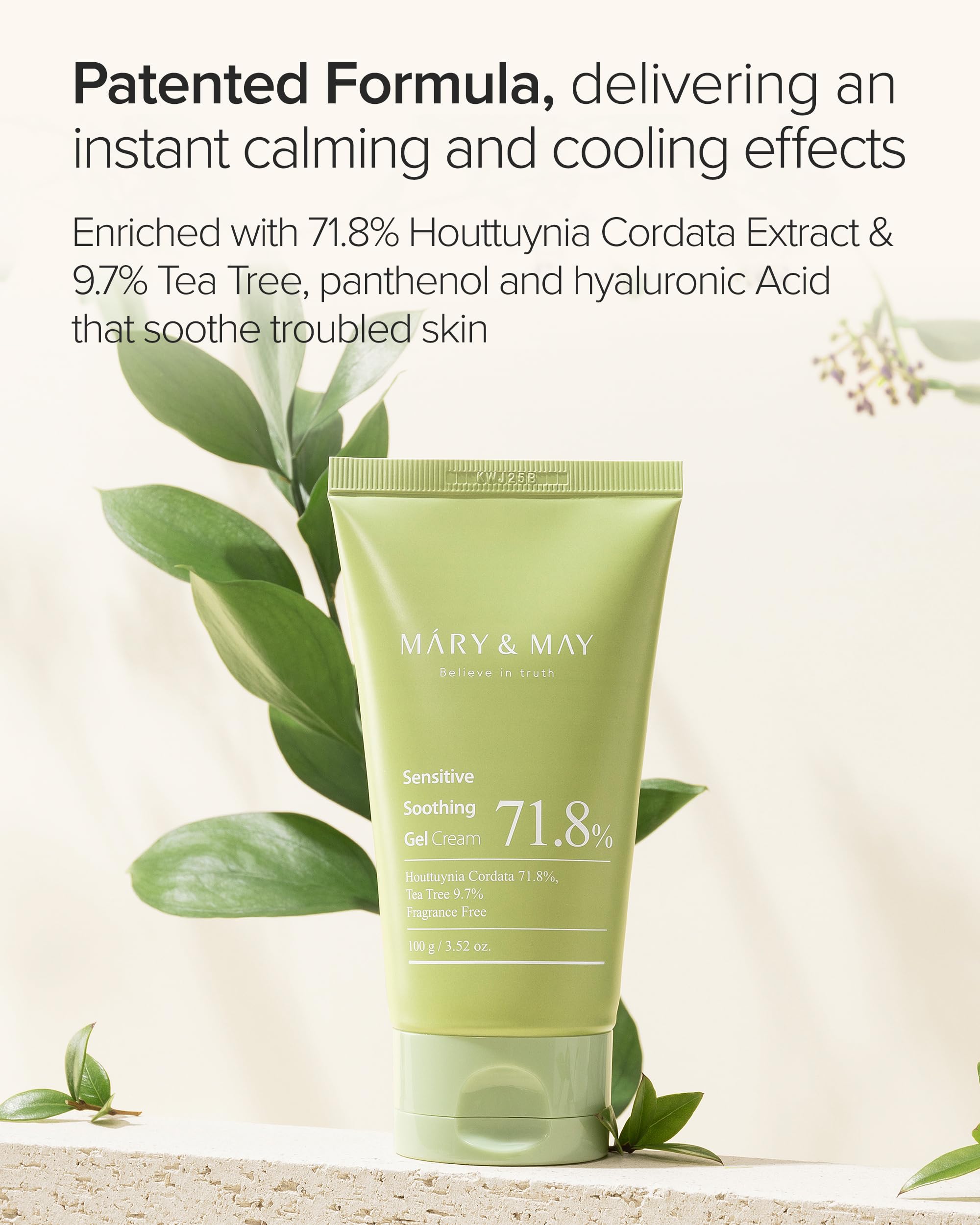 Mary&May Tea Tree extract icon highlighting pore cleansing and blemish relief.