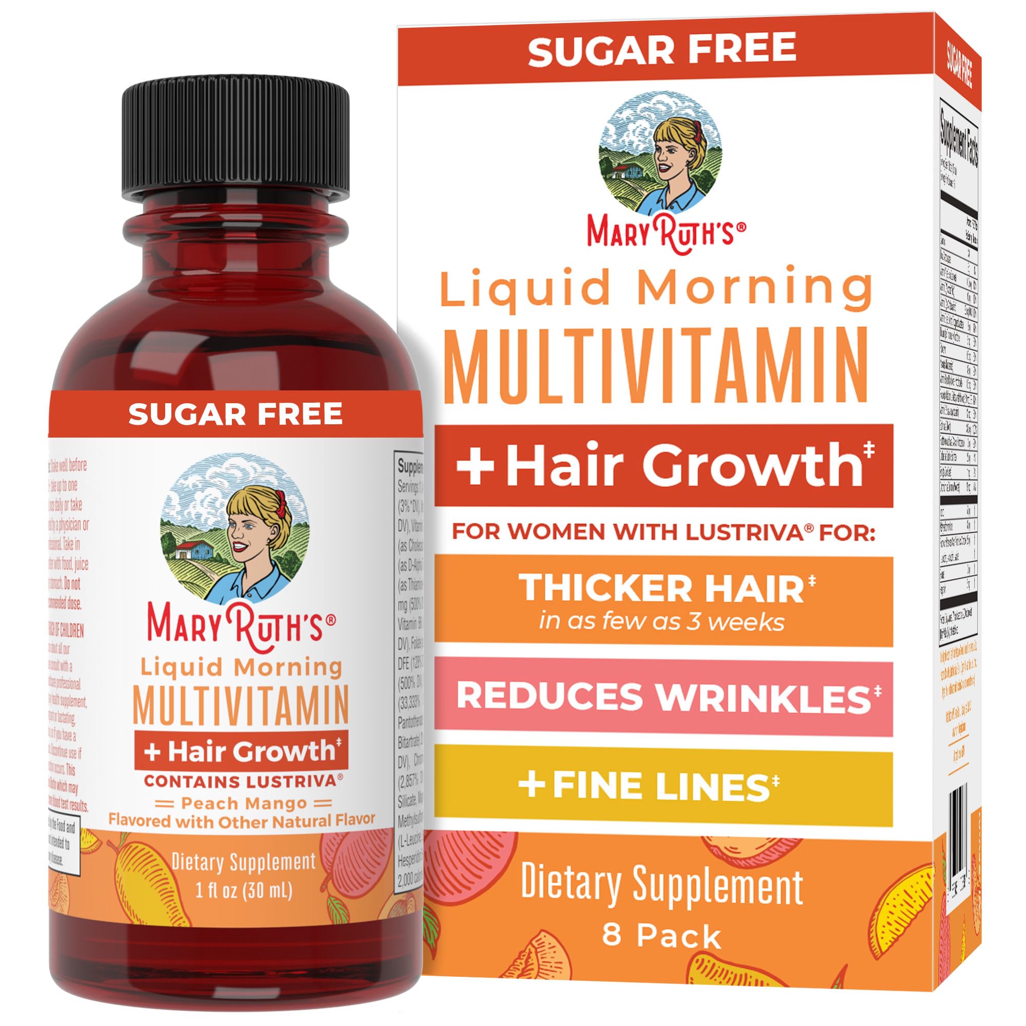 MaryRuth Organics Liquid Multivitamin travel pack with 1oz bottle for daily wellness on the go