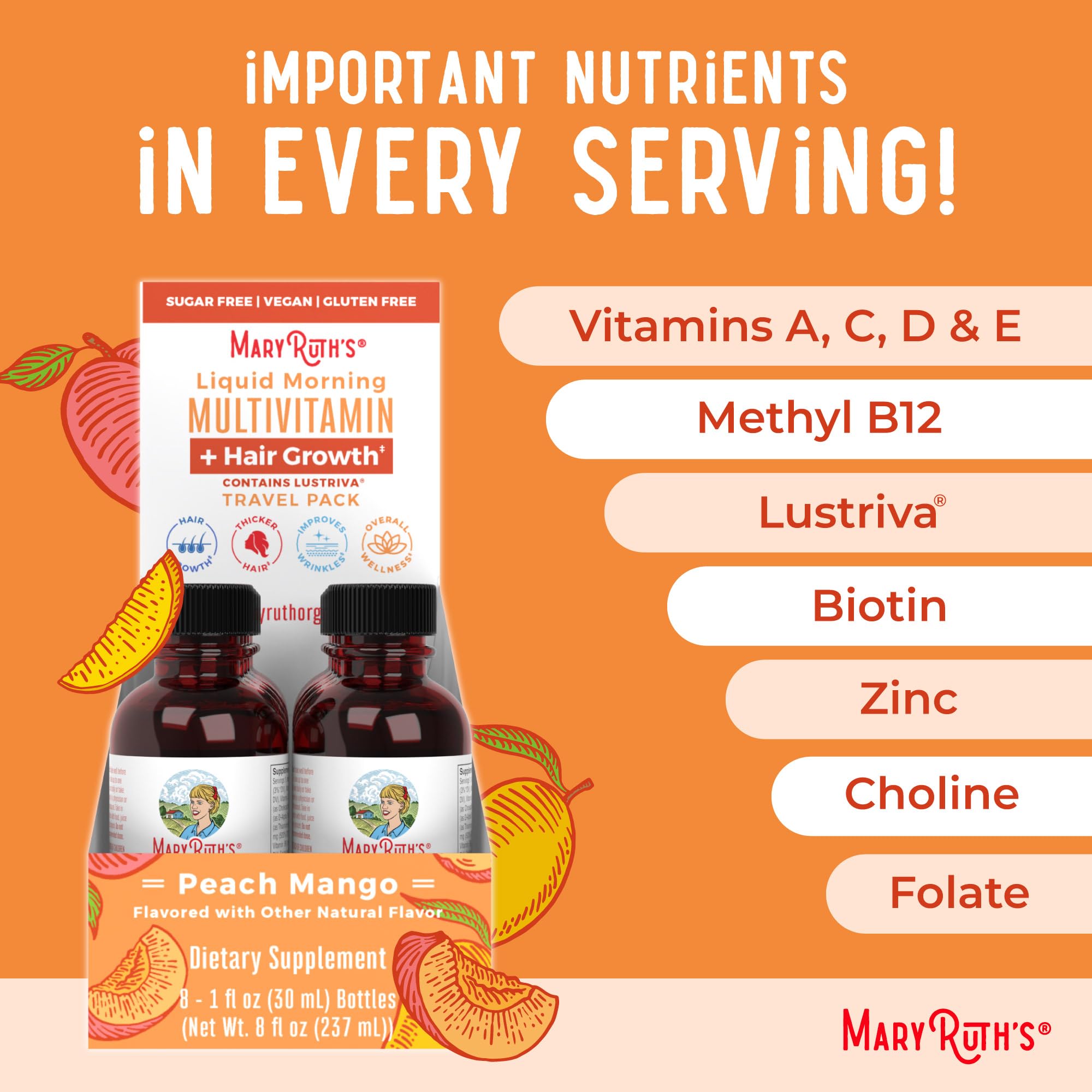 MaryRuths Vitamin C berry flavor splash adds pleasant daily intake