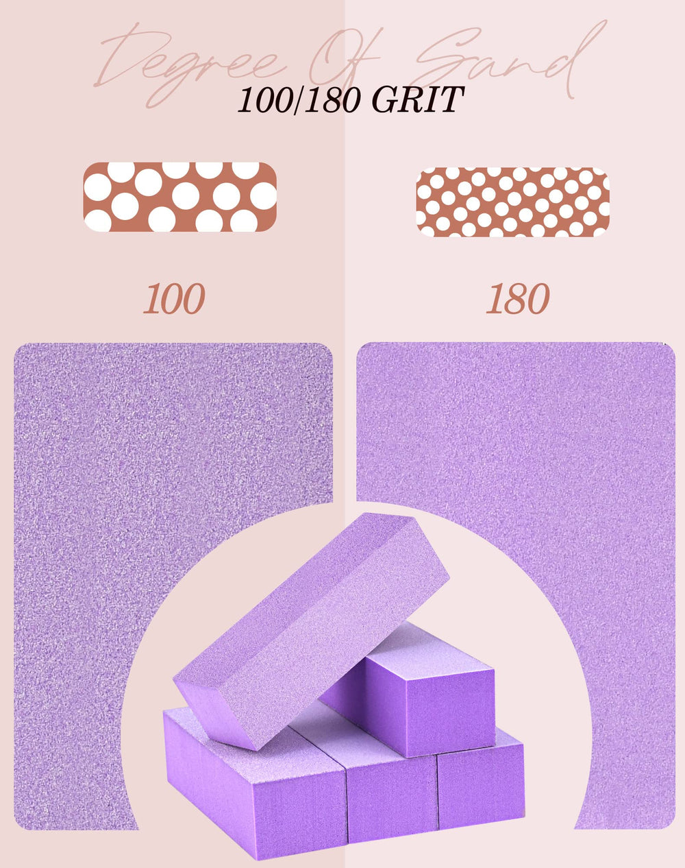 Maryton nail buffer creates a smooth natural nail prep after 100 grit.