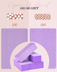 Maryton nail buffer creates a smooth natural nail prep after 100 grit.