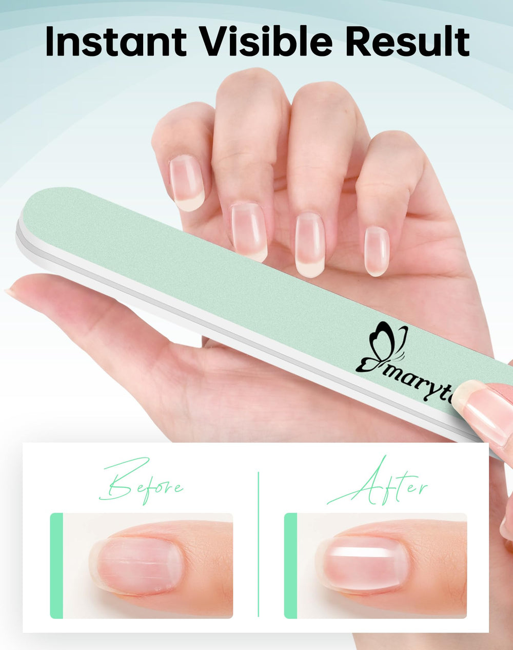 Maryton nail buffer delivers a glossy finish on natural nails