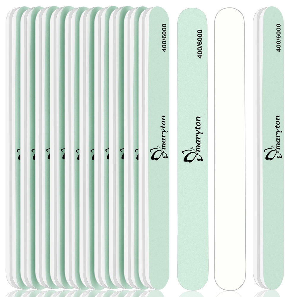 Maryton nail buffer with green 400 grit smoothing nails for a smooth base
