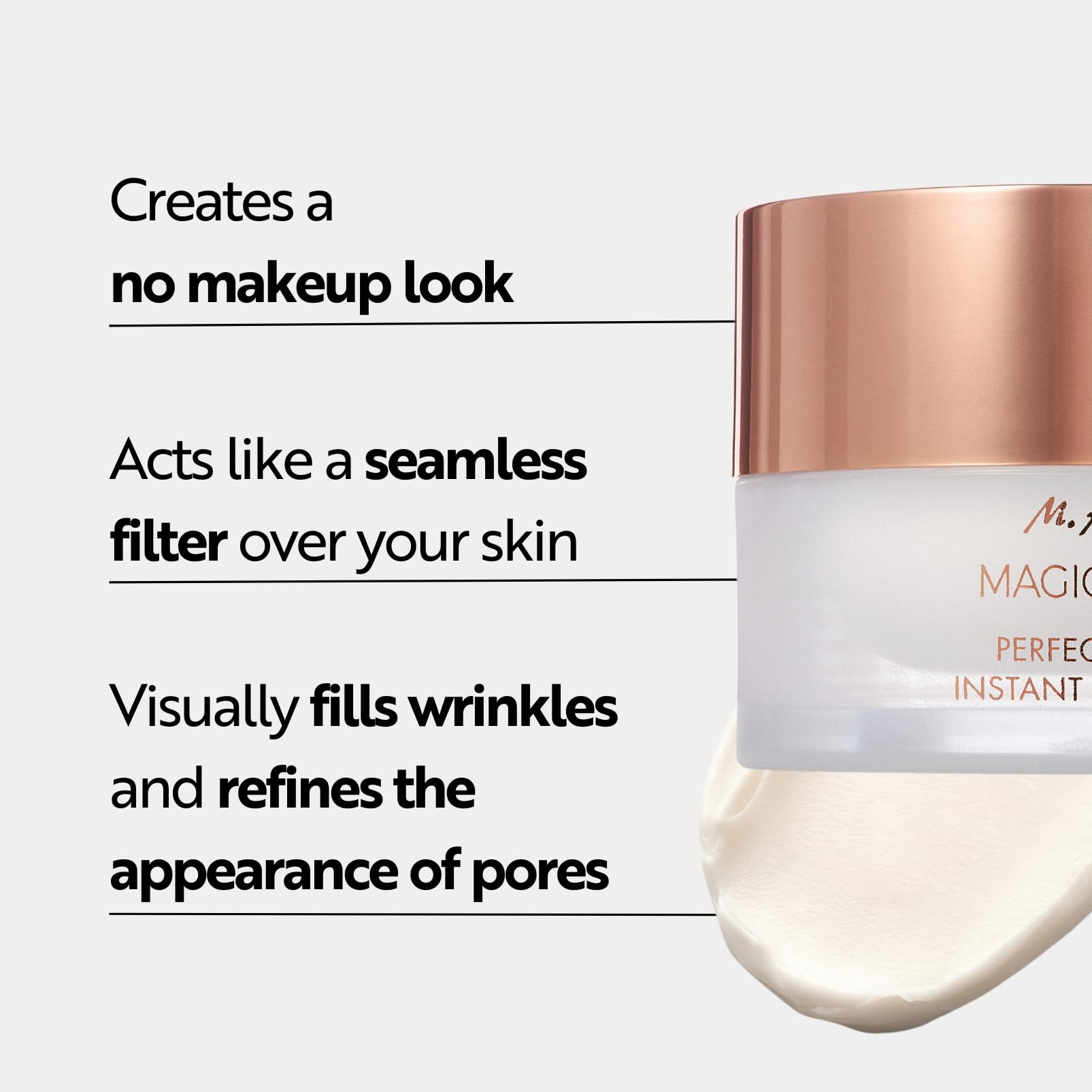 M. Asam Magic Care Perfect Teint bottle pour shows smooth texture for easy application.