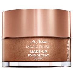 M. Asam Magic Finish Mousse bottle closeup, premium packaging for quick use